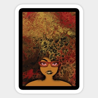 Galaxy Girl Red 2 Sticker